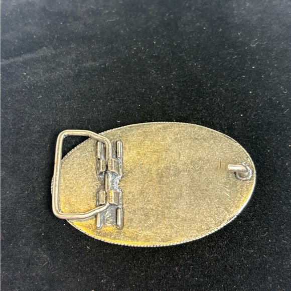 Silver Tone Oval Western Longhorn Belt Buckle - Picture 4 of 8